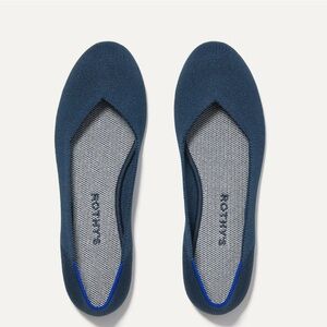 Rothy's Blue Ballet Flats Minimalist Design
